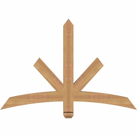 Ekena Millwork Alberta Smooth Timber Gable Bracket, Western Red Cedar, 48"W x 32"H x 3 1/2"D x 3 1/2"F, 16/12 Pitch GBW048X32X0404ALB00SWR